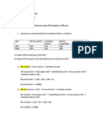 Cálculo PIB nominal y real ejercicio lápices y cuadernos