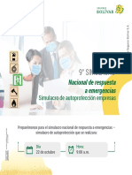 Infografía Simulacro Nacional Empresas Reactivadas.