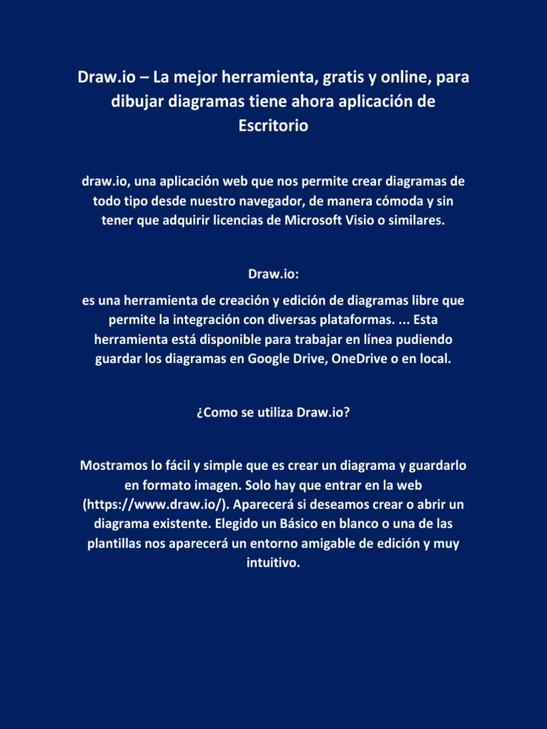Draw.io: Diagramas Online y de Escritorio | PDF