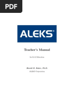 Download ALEKS - Manual for Educators K12 - August 2008 by Dennis Ashendorf SN4809200 doc pdf