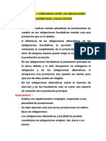 Diferencias y Semejanzas Entre Las Obligaciones Alternativas y Facultativas