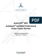 By Ascent For Review Only and Reuse Strictly Forbidden.: Autocad 2021 Autodesk Certified Professional Exam Topics Review