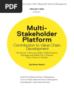 Multi-Stakeholder Platform: Contribution To Value Chain Development