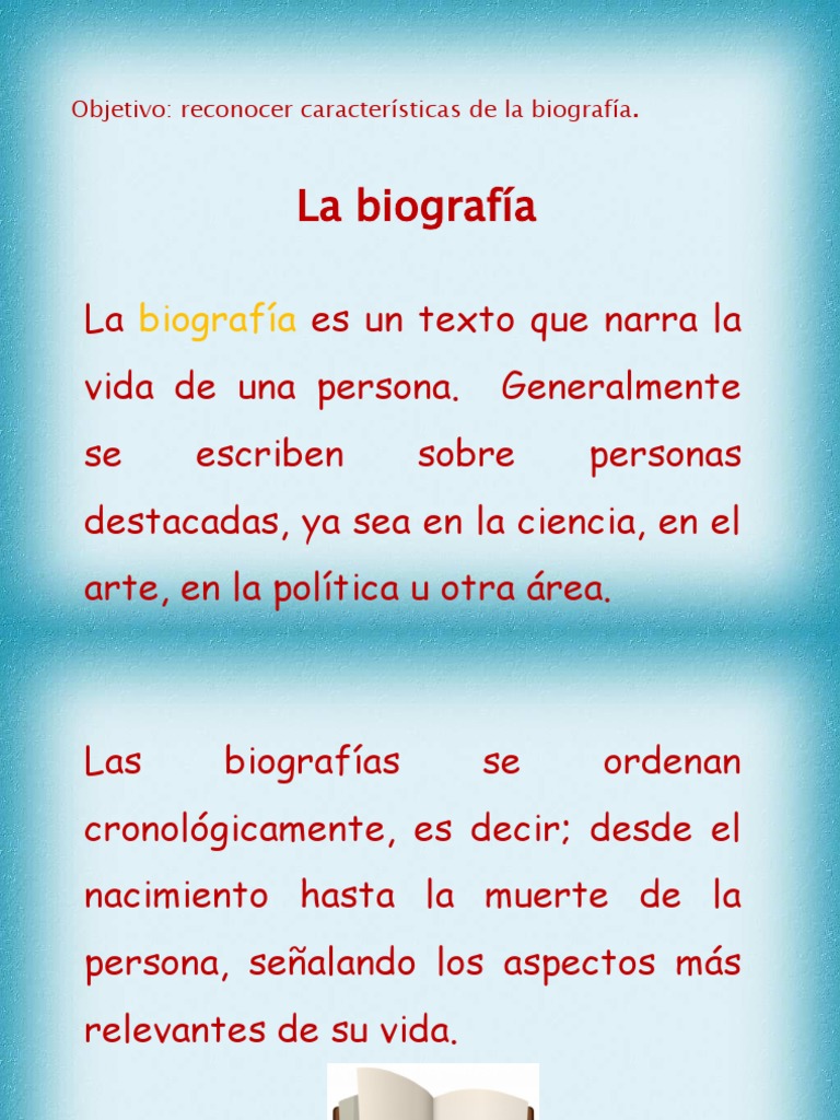 Características de la Biografía | PDF