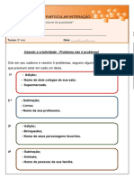 Atividade de Matemática Subtração e Adição