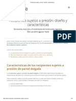 Recipientes Sujetos A Presión - Diseño y Características