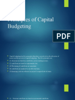 Principles of Capital Budgeting