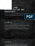 GE 518: LAND Administration and Management: - Review On The Revised Regulations On Land Survey