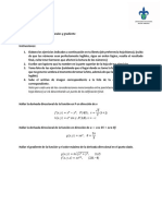 Ejercicio 3 (Derivadas Direccionales y Gradiente)