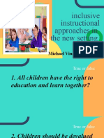 Inclusive Instructional Approaches in The New Setting