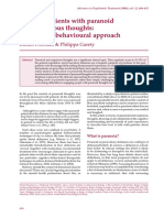 Helping Patients With Paranoid and Suspicious Thoughts A Cognitivebehavioural Approach