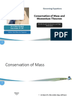 Fluid Mechanics Conservation of Mass and Momentum Theorem PDF