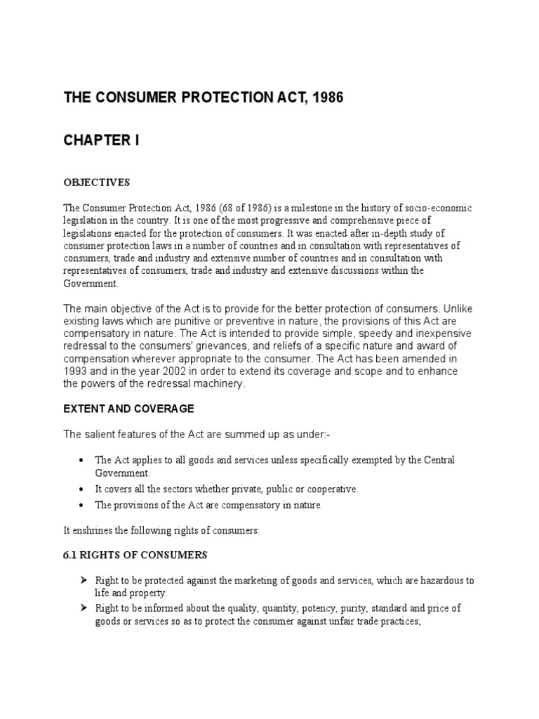 The Consumer Protection Act PDF Complaint Jurisdiction