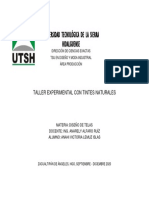 TALLER EXPERIMENTAL CON TINTES NATURALES