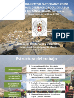 Modelo Organizativo Participativo en La Sub Cuenca Del Rìo de Santa Eulalia. Provincia de Huarochiri