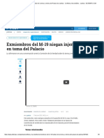 Exmiembros Del M-19 Hablan de La Toma y Retoma Del Palacio de Justicia - Conflicto y Narcotráfico - Justicia