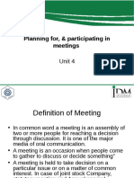 Plan & Participate in Meetings