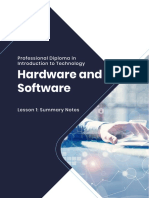 Hardware and Software: Professional Diploma in Introduction To Technology