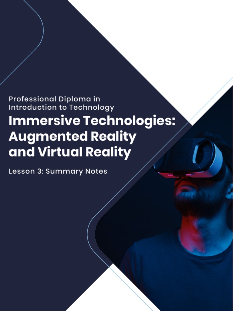 Immersive Technologies: AR vs VR Overview | PDF | Virtual Reality ...