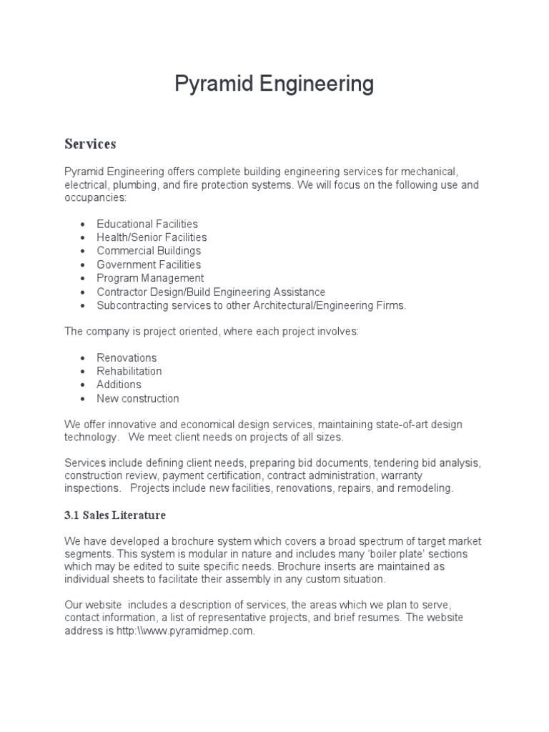 Comprehensive Pyramid Engineering Services | PDF | Consultant | Engineering
