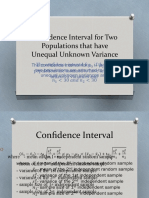 8 Confidence Interval For Two Populations That Have Unequal