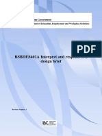 BSBDES402A Interpret and Respond To A Design Brief: Revision Number: 1