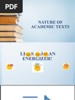 Nature of Academic Texts