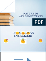 Nature of Academic Texts
