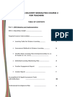 Learning Delivery Modalities Course 2 For Teachers: Part 1. LDM Selection and Implementation 2