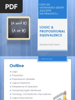 Logic & Propositional Equivalence: KS091201 Matematika Diskrit (Discrete Mathematics)