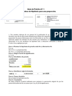 Guía de Práctica N° 1 - Pruebas de Hipótesis para una proporción