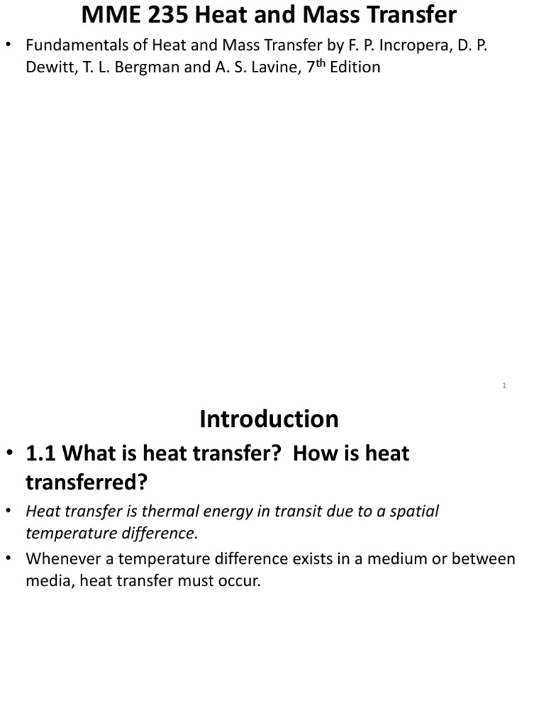 Heat and Mass Transfer Fundamentals | PDF | Heat Transfer | Thermal ...