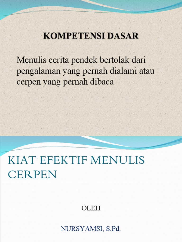 Kiat Efektif Menulis Cerpen