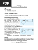 Lab Manual (Screw Gauge) PDF