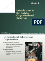 Introduction To The Field of Organizational Behavior: Mcgraw-Hill/Irwin Mcshane/Von Glinow Ob 5E