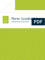 Nurse Leadership: A White Paper by ACN 2015