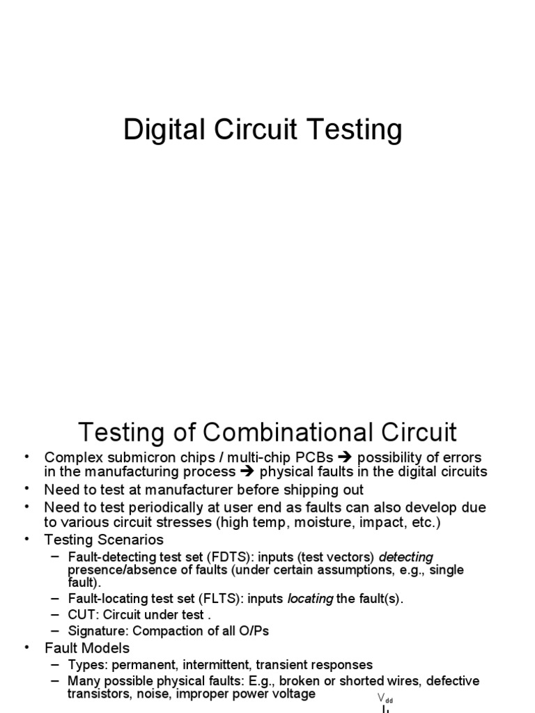 2Testing of VLSI PDF Electronic Circuits Digital Electronics