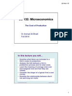 SS 132: Microeconomics SS 132: Microeconomics: The Cost of Production The Cost of Production