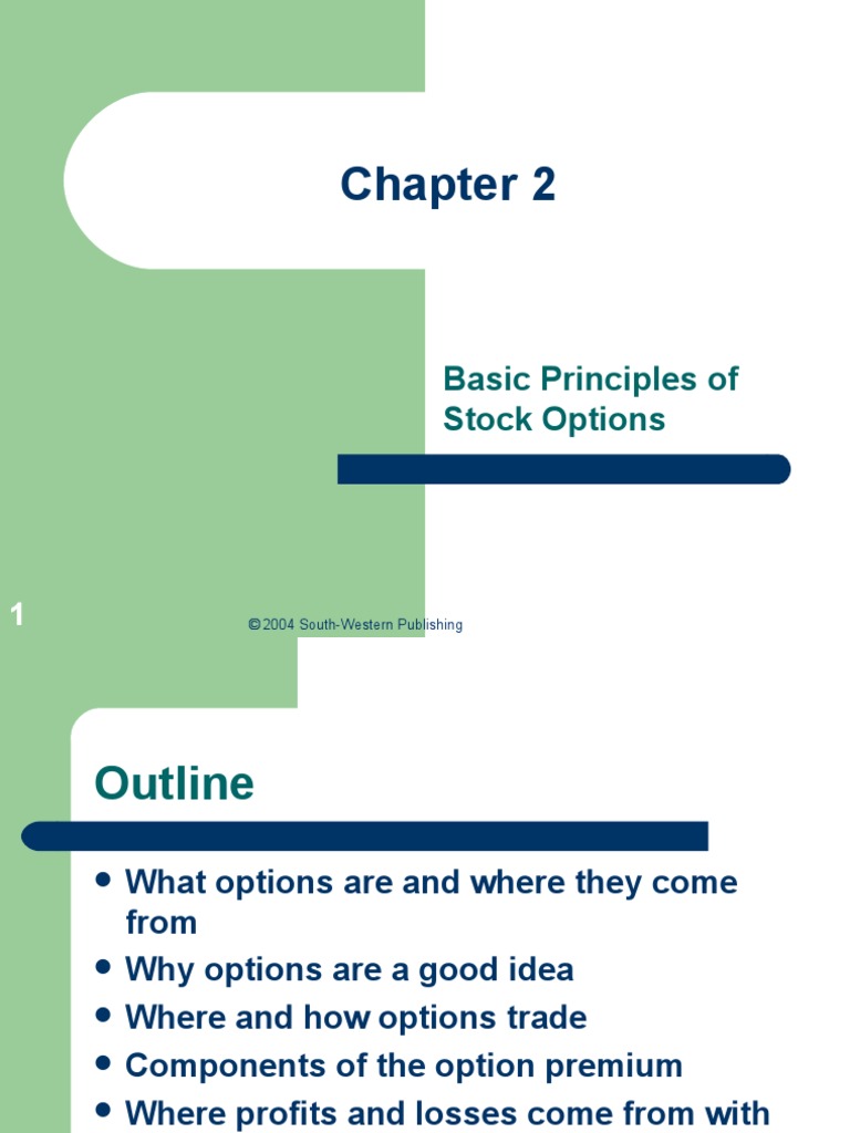 Basic Principles of Stock Options: © 2004 South-Western Publishing ...
