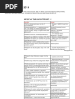 NEET-PG 2014 - 2015: Important One Liners For Neet - 5