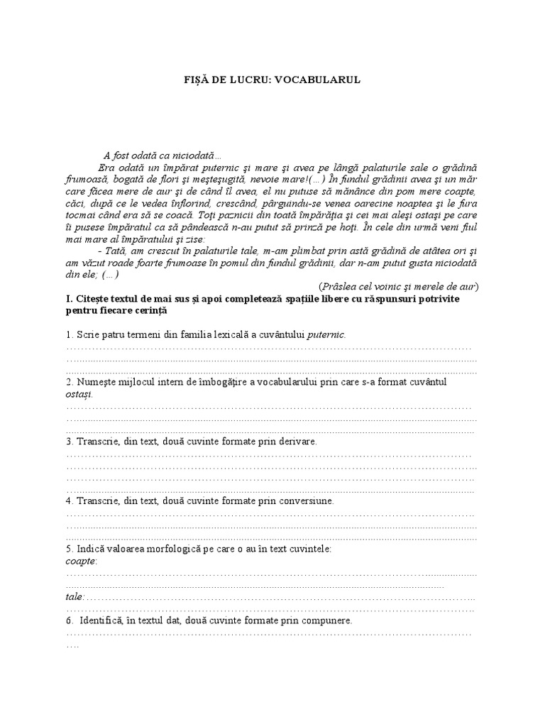 33 Fisa de Lucru 1 | PDF