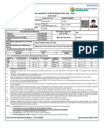 National Eligibility Cum Entrance Test (Ug) - 2020 Score Card