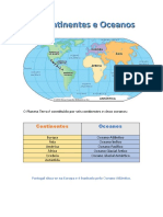 Os Continentes e Oceanos