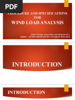 Procedure and Specifications FOR: Wind Load Analysis