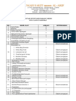 Daftar Inventaris Barang Medis UGD 2020