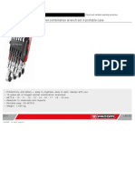 Product Datasheet - Sku Metric Hinged Ratchet Combination Wrench Set in Portable Case