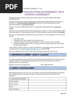 South Australian Intra Government Data Sharing Agreement Form