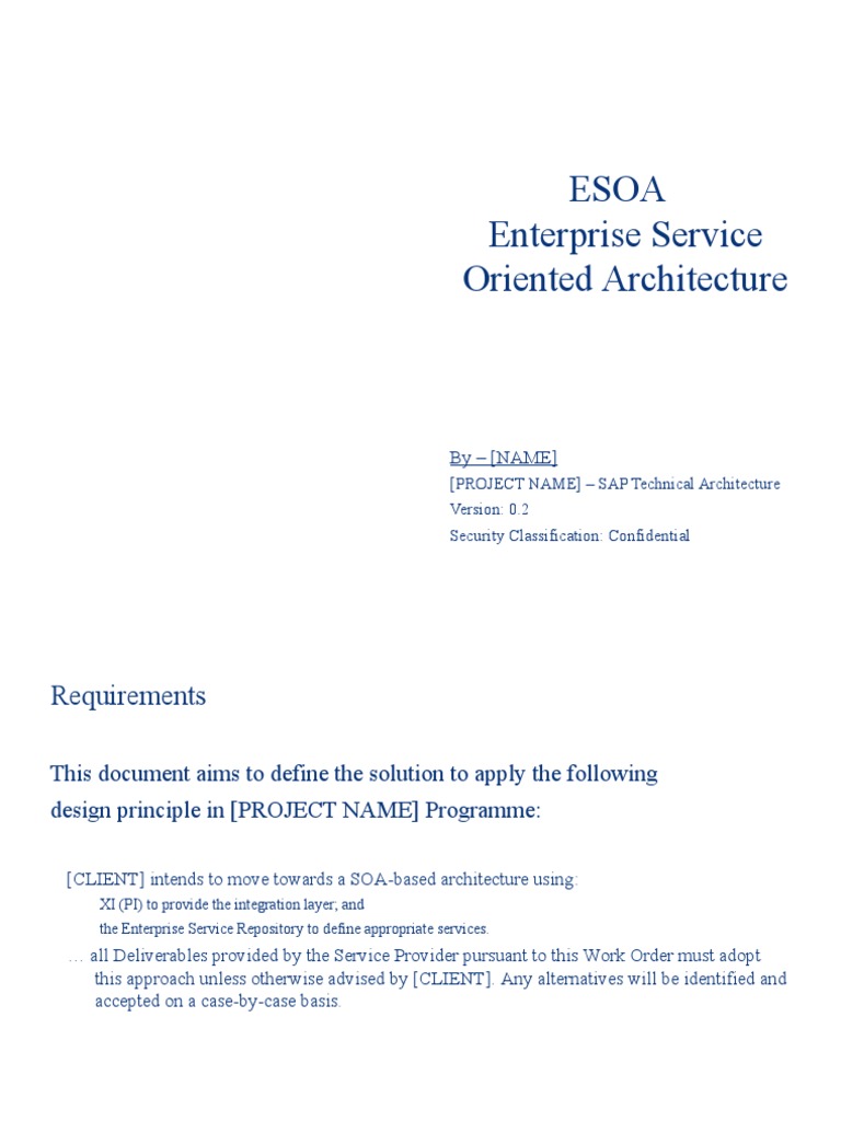 Enterprise Service Oriented Architecture Overview | PDF | Service ...