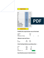 Input Data: Establish The Required Base Area of The Footing
