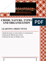 Choir: Nature, Types and Organization: Mr. Franz Martin S. Callano, LPT Instructor I